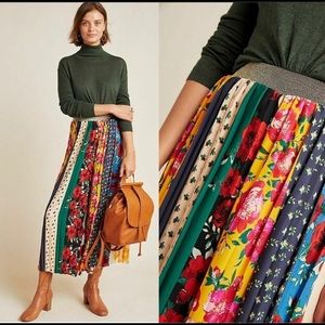 NWOT Anthro Spirited Patchwork Wide Leg Pants💋